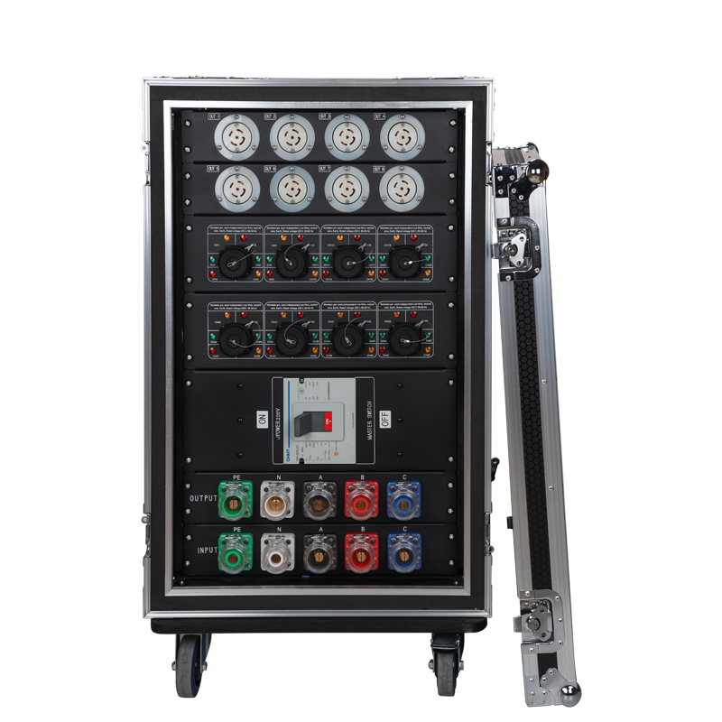 L21-30 8chs 220V 8chs 19pin Socapex 110V Output Camlock In&out Power Box Distro Distributor